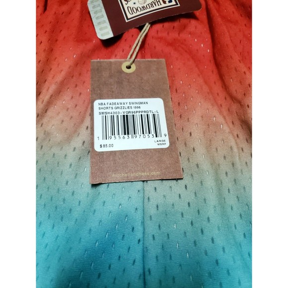 Mitchell & Ness NBA 1996 Vancouver Grizzlies Fadeaway Swingman Shorts Size Large - Picture 5 of 6